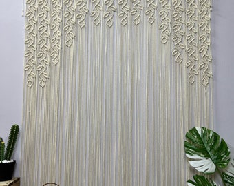 Macrame Door Curtains, Window macrame, bedroom frills, bohemian rugs, housewarming gifts, home decor, modern curtains