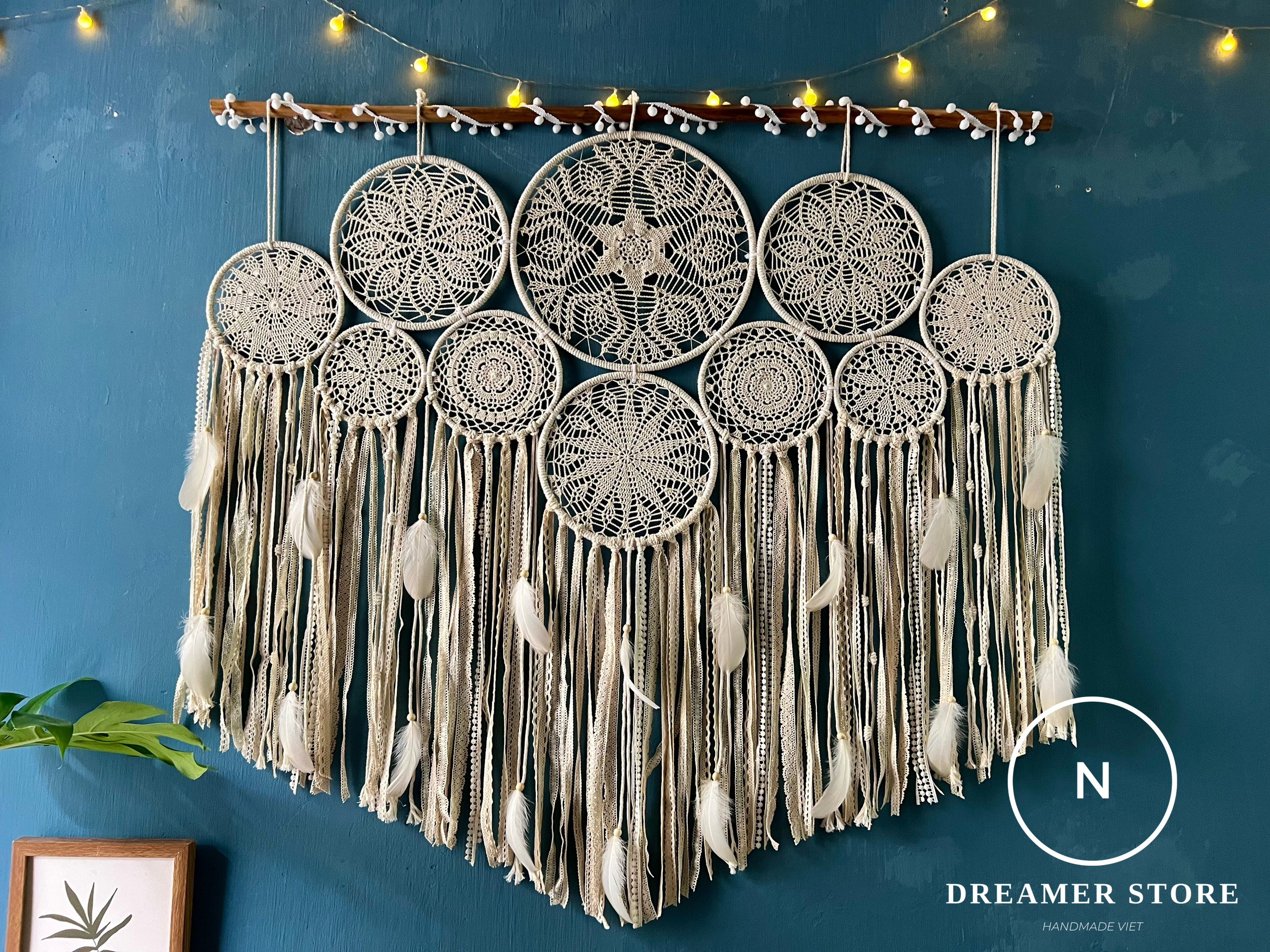 Hello Catcher & Dream Catcher 複数台 Dreamcatcher Wall Hanging, Dreamcatcher Decorate the Headboard