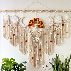 Rustic handmade macrame tree of life, Tree of life macrame wall hanging, Handmade macrame wall hanging, gift for mom, home decoration