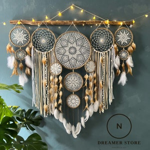 Dreamcatcher wall hanging, dreamcatcher decorate the headboard,  dreamcatcher bedroom decoration,  Christmas gifts, boho gifts