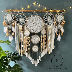 Dreamcatcher wall hanging, dreamcatcher decorate the headboard,  dreamcatcher bedroom decoration,  Christmas gifts, boho gifts