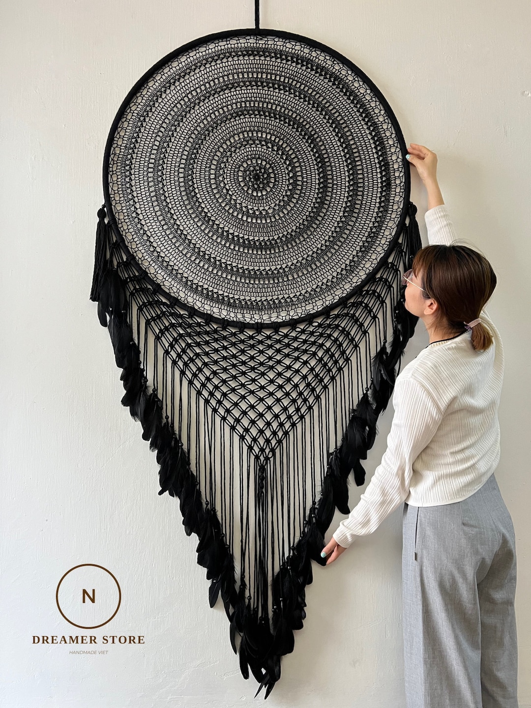 Large Dream Catcher, Macrame Dream Catcher, Dream Catcher Wall Hanging ...