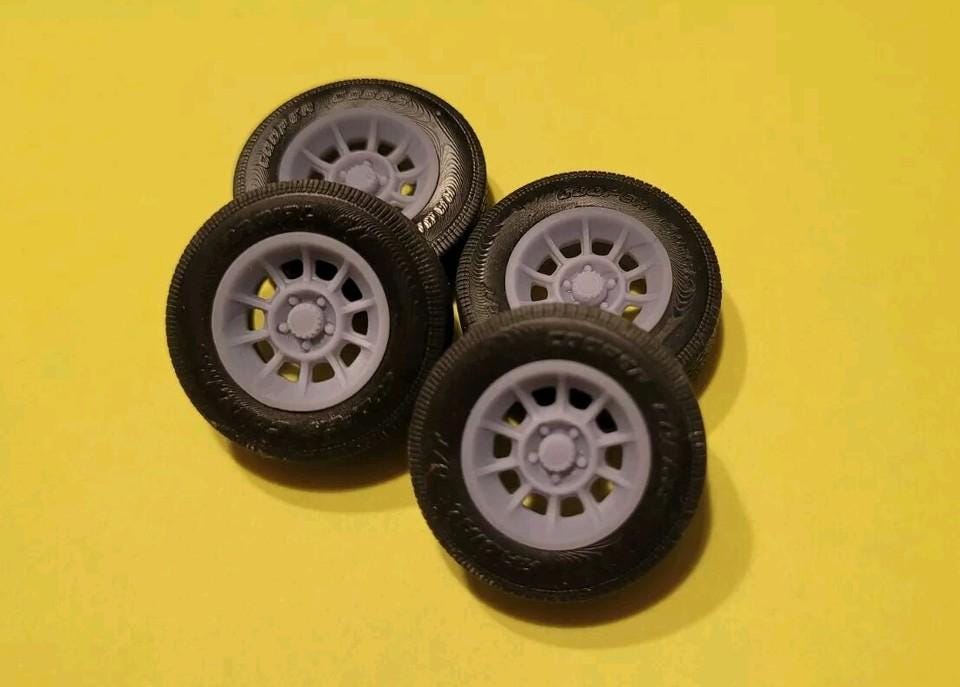 1/24 1/25 Scale Set of 4 15x8 General Lee Vector Wheels/tires Resin Set ...
