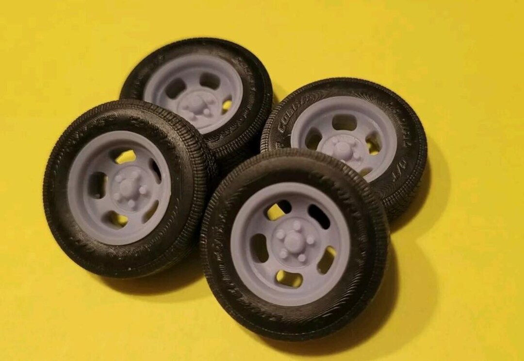 1/24 1/25 Scale Set of 4 15x8 Slot Mags Slotted Mags Wheels/tires Resin ...