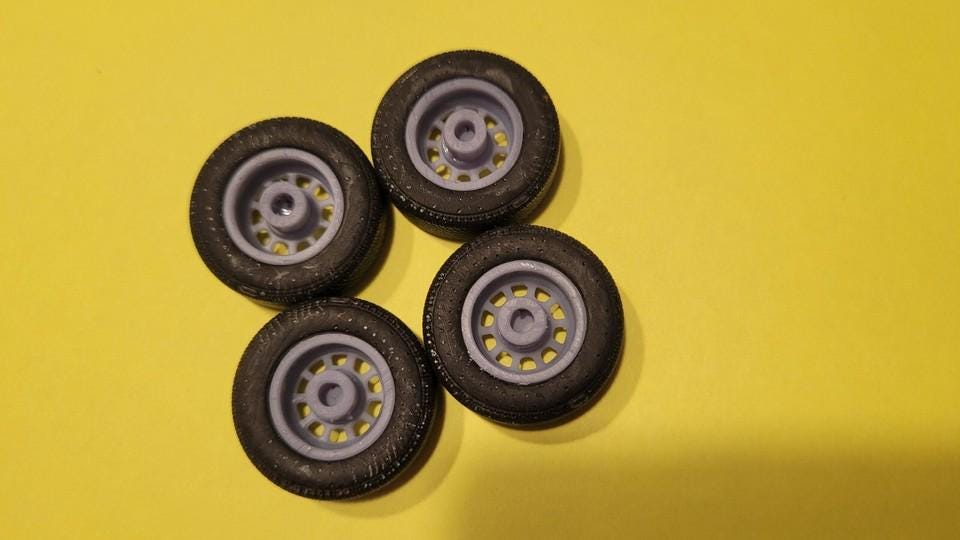 1/24 1/25 Scale Set of 4 15x8 General Lee Vector Wheels/tires Resin Set ...