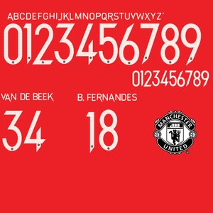 font jersey manchester united