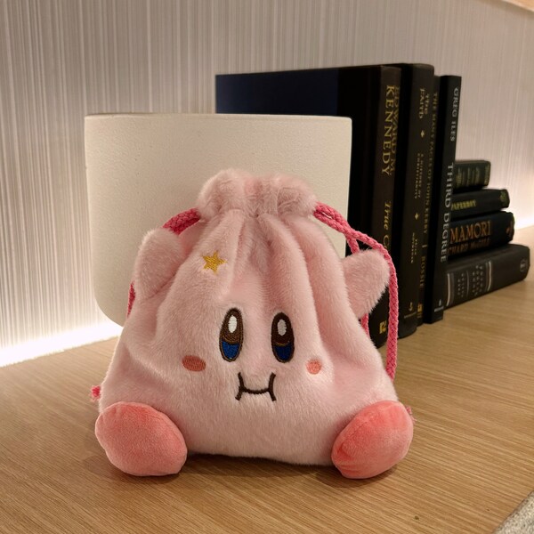 Kirby Plush Drawstring Pouch