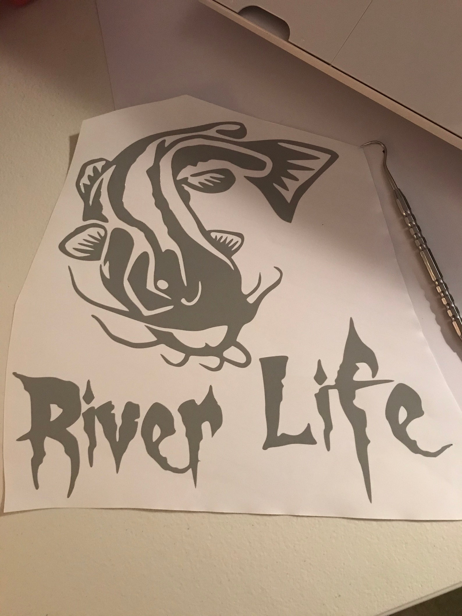 Fishing decals Catfish decal Truck decals Car window Etsy