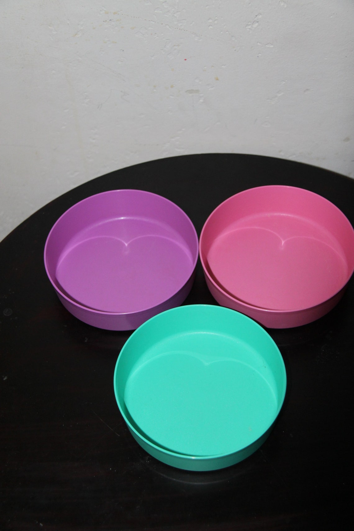 Vintage Tupperware Cereal bowls in bold colors Purple Pink and Etsy