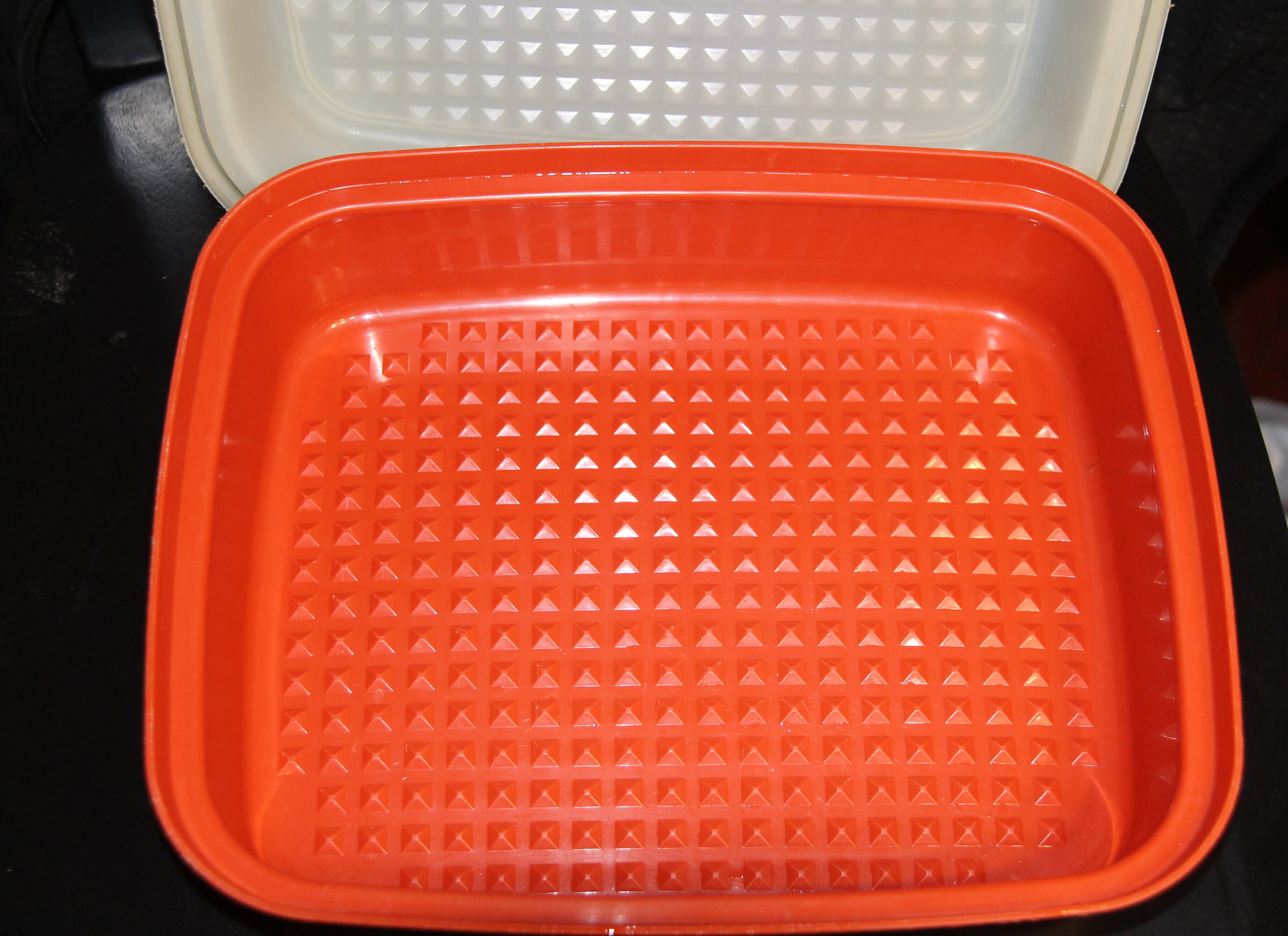 Tupperware Vintage Season Serve Large Meat Marinator Frosted Etsy
