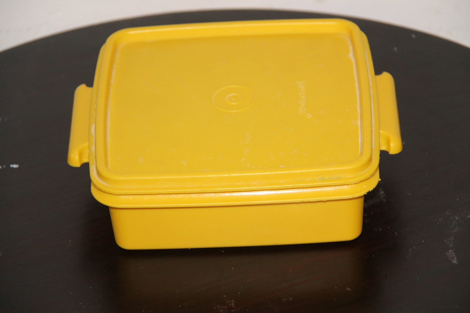 Vintage Tupperware Squared Away Sandwich Keeper Yellow Etsy