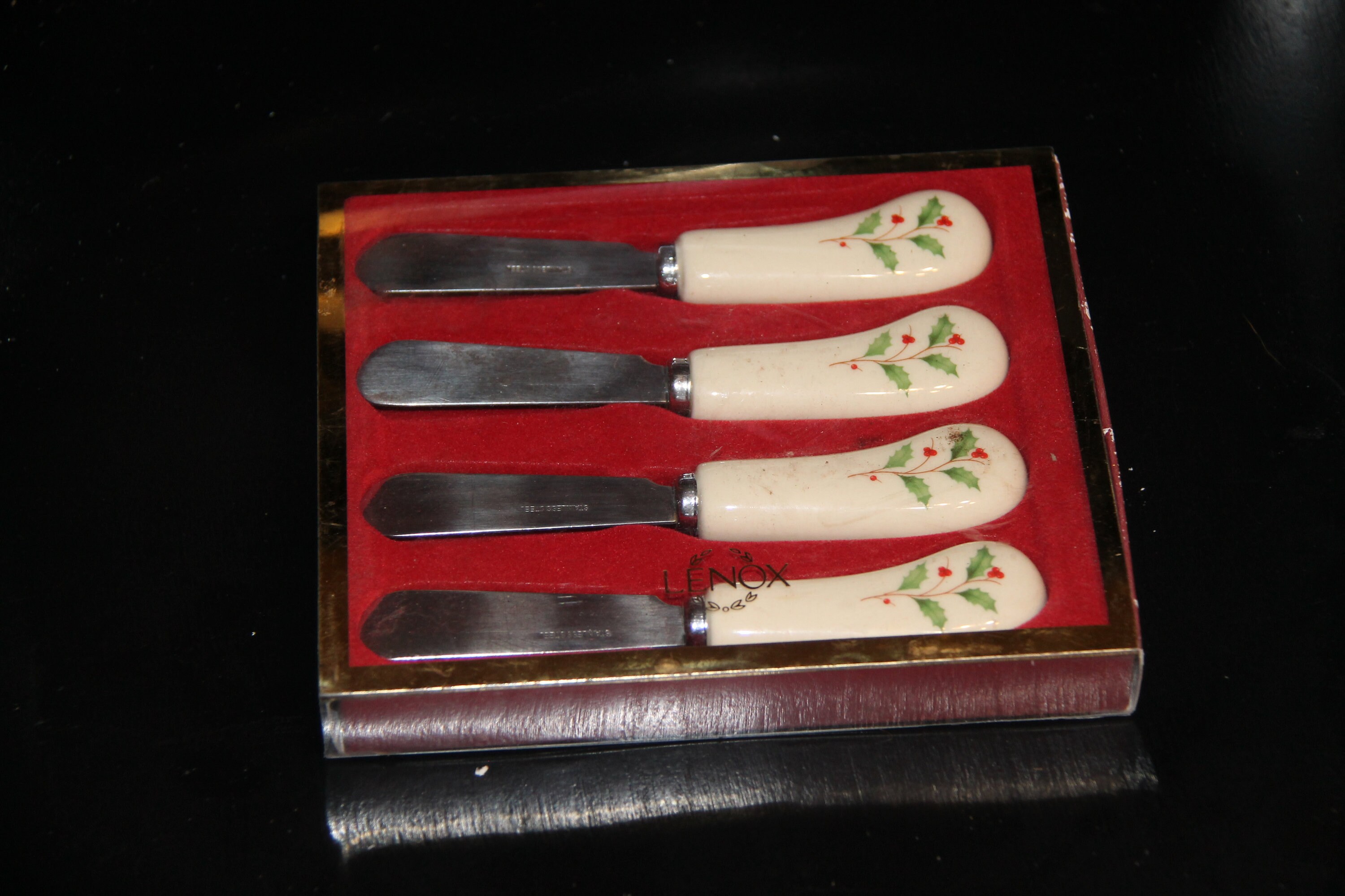 Lenox Christmas Spreadable cheese knives Holiday Cheese Etsy