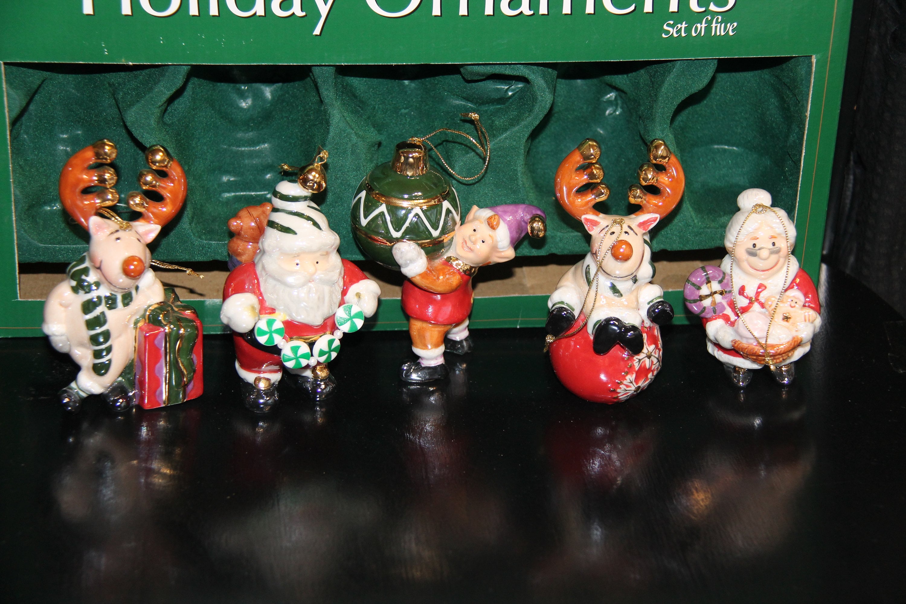 Kirkland Porcelain Holiday Ornaments set of 5 Etsy