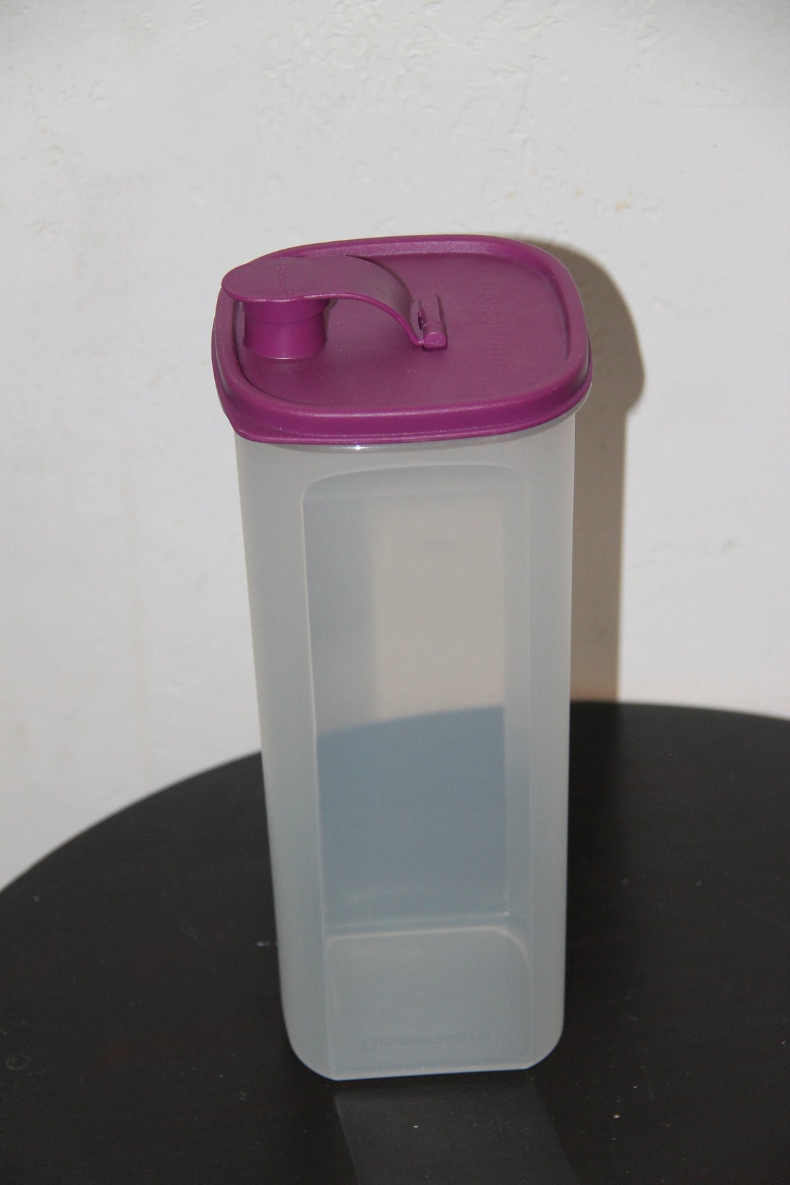 Tupperware Slim Line Square Pitcher Sheer and Purple 5772 Etsy