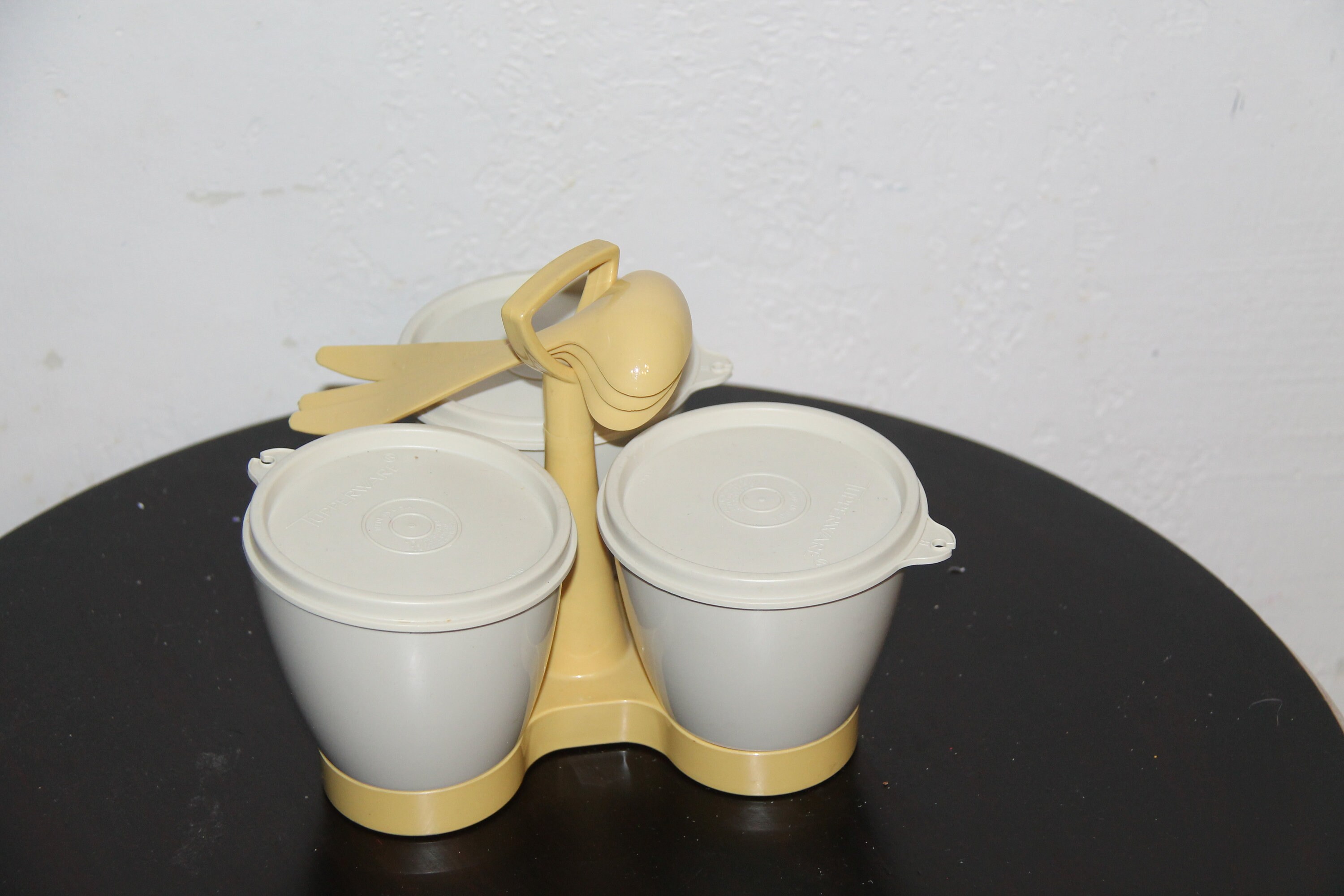 Tupperware Vintage Condiment 3 Container Caddy Server With Etsy