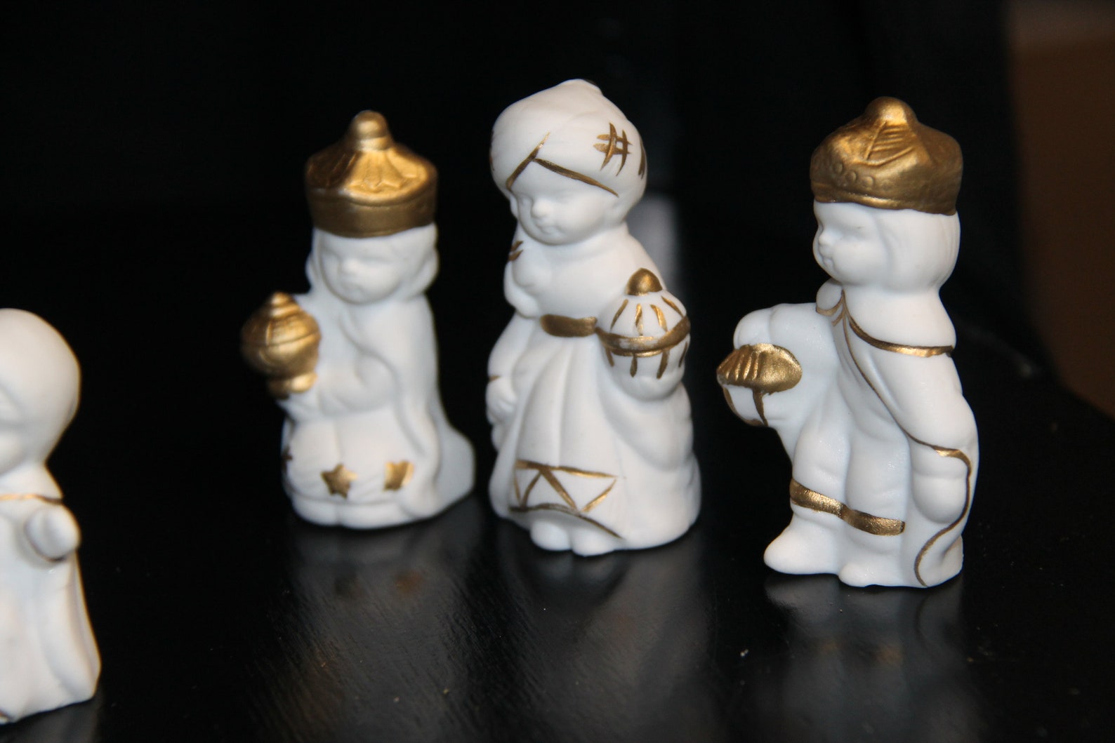8 piece White Nativity set Small ceramic set Etsy