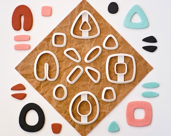 Donut Statement 12 Polymer Clay Cutters | Organic Donut Clay Cutter Set of 12 | Earring Cutter Set | Donut Cutters