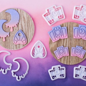 Mystical Clay Cutters: Carnival Moon, Tarot, Ouija Planchette Shapes