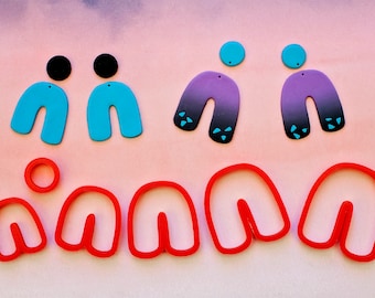 U Shaped Polymer Clay Cutters | Organic Arch Cutter Set | U Shaped Clay Cutters | Earring Cutters | Clay Tools | Clay Cutter Set