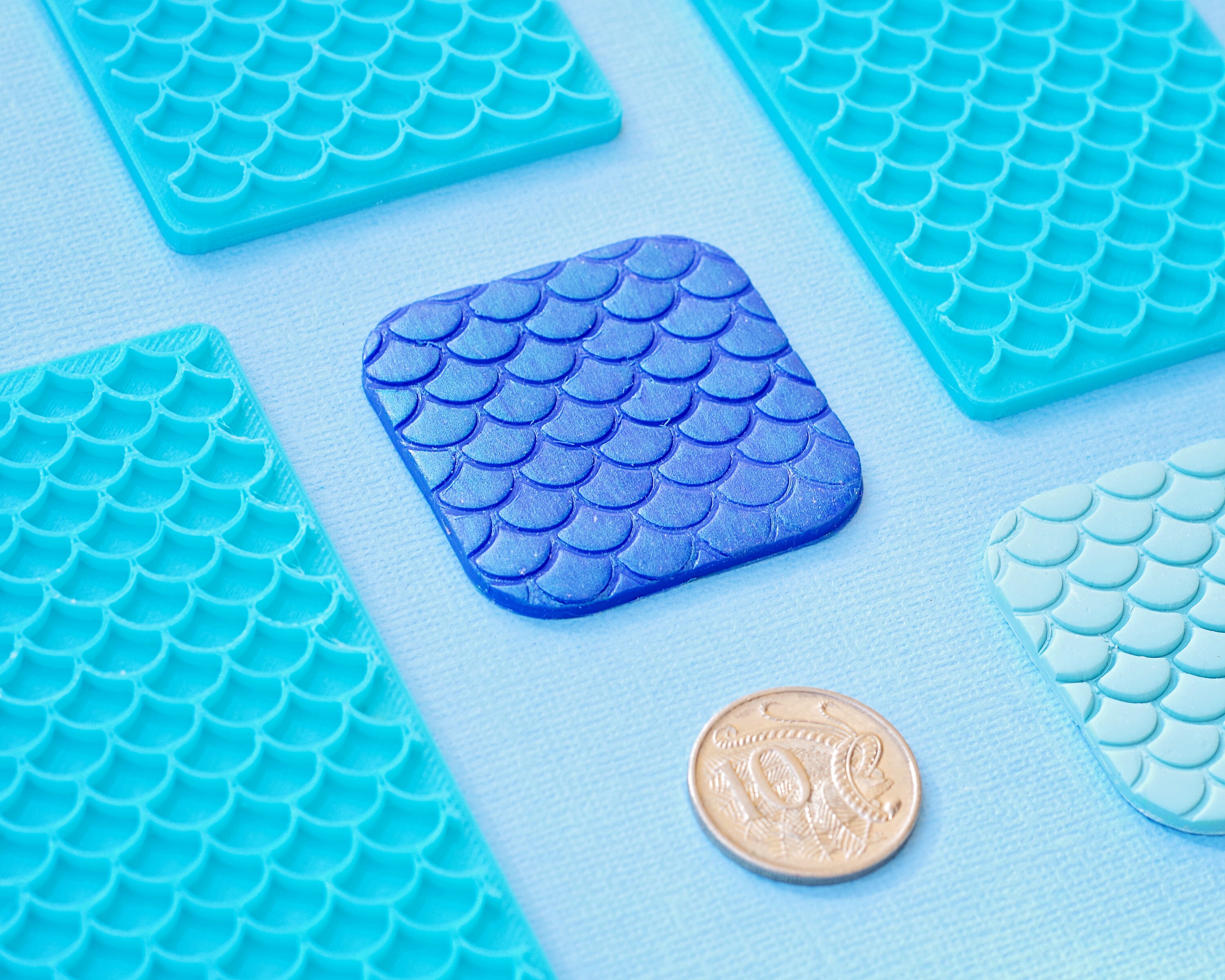 Scales Polymer Clay Embossing Tile Polymer Clay Stamp for Etsy UK