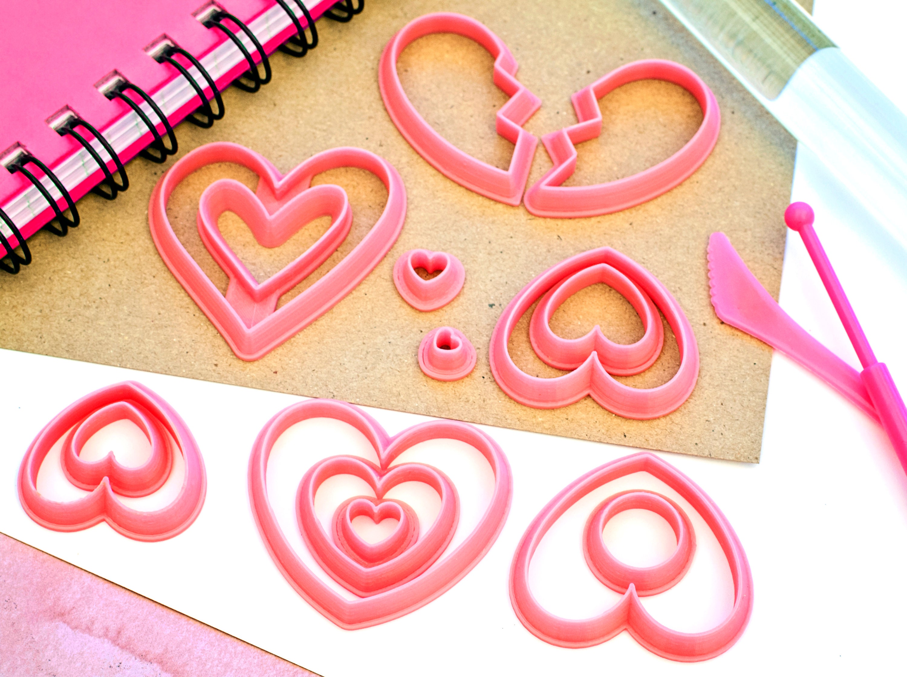 Heart Cutters Set of 14 Polymer Clay Cutters Clay Cutter | Etsy Australia