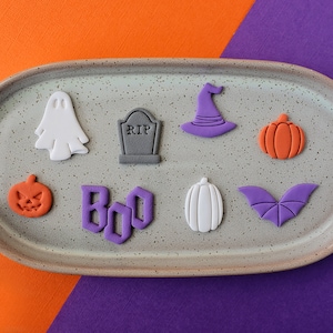 Halloween Clay Cutters | Spooky Polymer Clay Earring Cutters | Spooky Embossed Cutters | Halloween Clay Earring Cutter