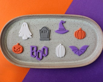 Halloween Clay Cutters | Spooky Polymer Clay Earring Cutters | Spooky Embossed Cutters | Halloween Clay Earring Cutter