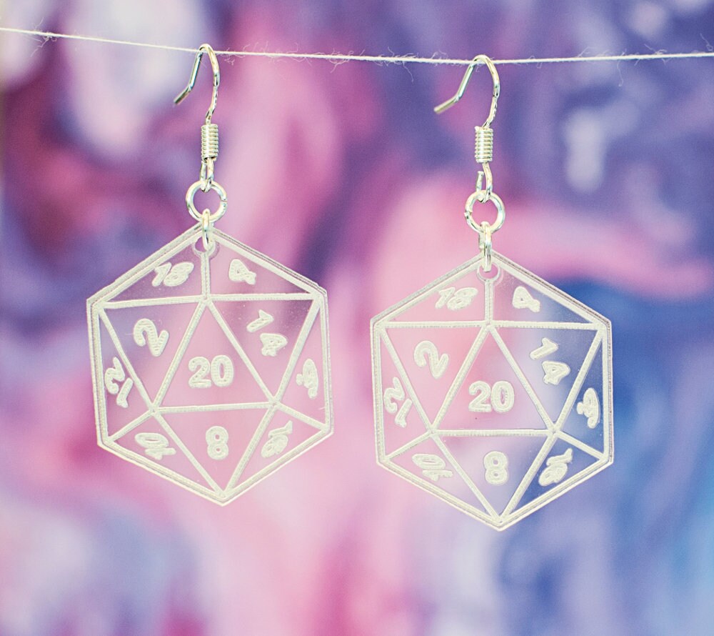 D20 Earrings Dice Earrings Dungeons and Dragons Earrings Etsy Australia