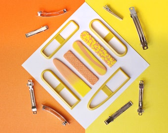 Polymer Clay 7cm Cutter For Barrettes | Minimalist Hair Clip Clay Cutters |  Hair Clip Shape Cutters