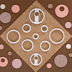 Circle Polymer Clay Cutters | Circle Clay Cutter Set | Donut Circle Cutter Set | Donut Earring Cutters