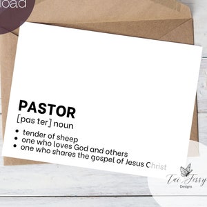 Simple Card, Pastor Appreciation Card Printable, Instant Download 5x7 inch card for Pastor, Pastor Appreciation Card to download,Pastor Gift