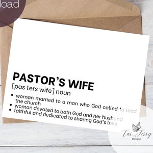 Simple Card, Pastor Appreciation Card Printable, Instant Download 5x7 inch card for Pastor, Pastor Appreciation Card to download,Pastor Gift