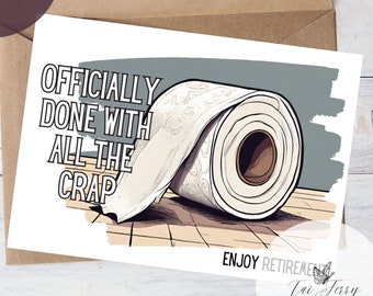 Funny Retirement Card, Officially Done (Digital Download)