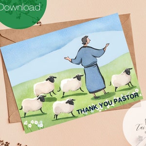 Pastor Appreciation Card Printable, Instant Download 5x7 inch card for Pastor, Pastor Appreciation Card to download, Pastor Gift, Card
