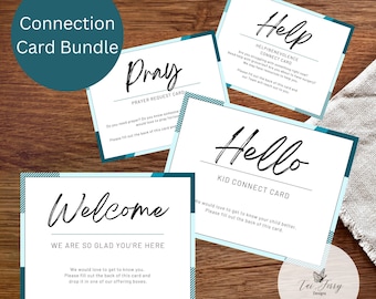 Church Connection Card Bundle: Visitor Connect Cards (Digital Download)