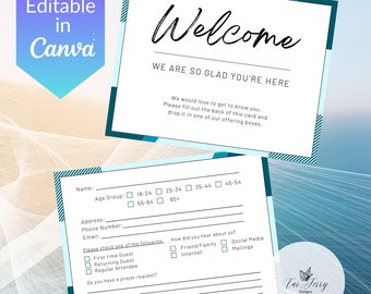 Editable Church Connection Card Template (Canva)