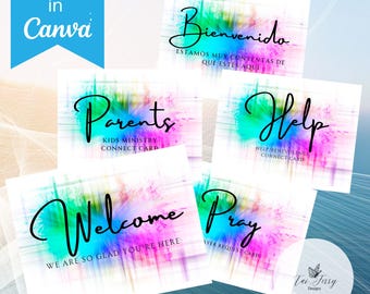 Editable Church Connection Card Bundle: Canva Templates (Digital Download)