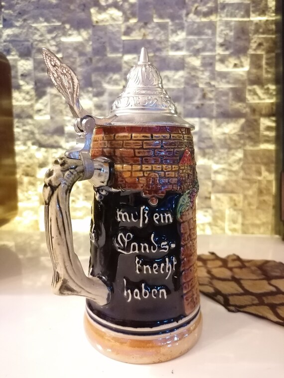 Vintage German Beer Stein Gifts For Him Valentine S Day Etsy