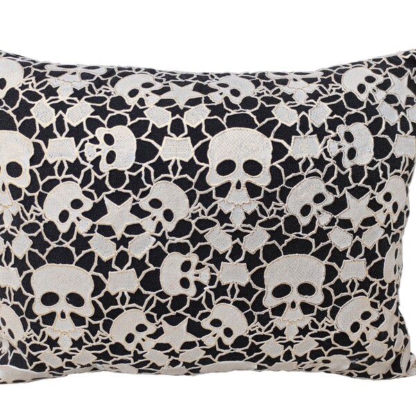 Skull Throw Pillow Etsy