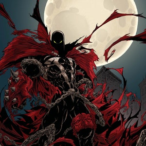 Classic spawn, 12x18, print, Spawn, Nat Jones, Conrad, comic books, spawn comic, spawn print, hell spawn, comic print, comic art, image 1