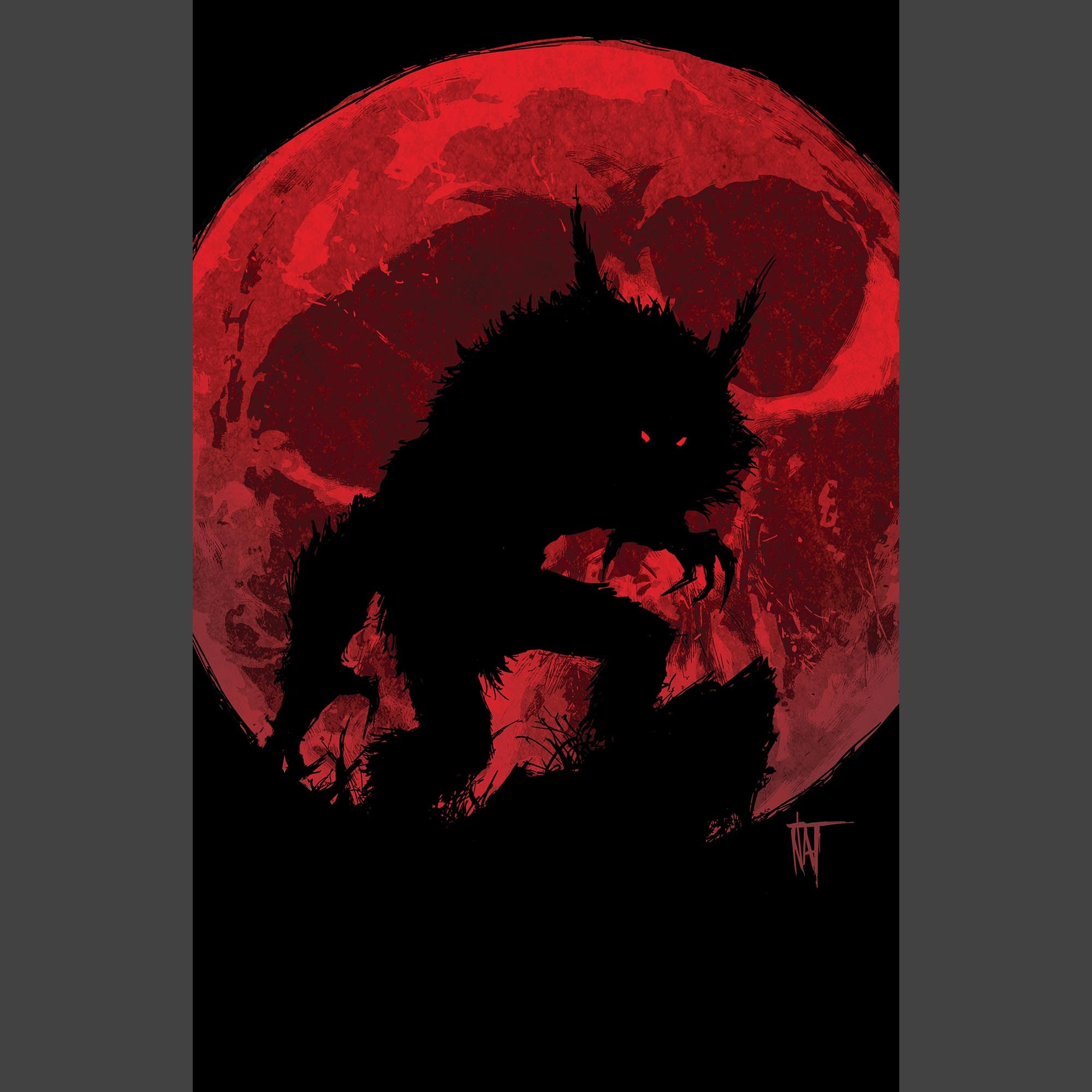Wolf Moon 6 By 9 Inch Print Werewolf Lycanthrope Wolf Man Etsy Canada