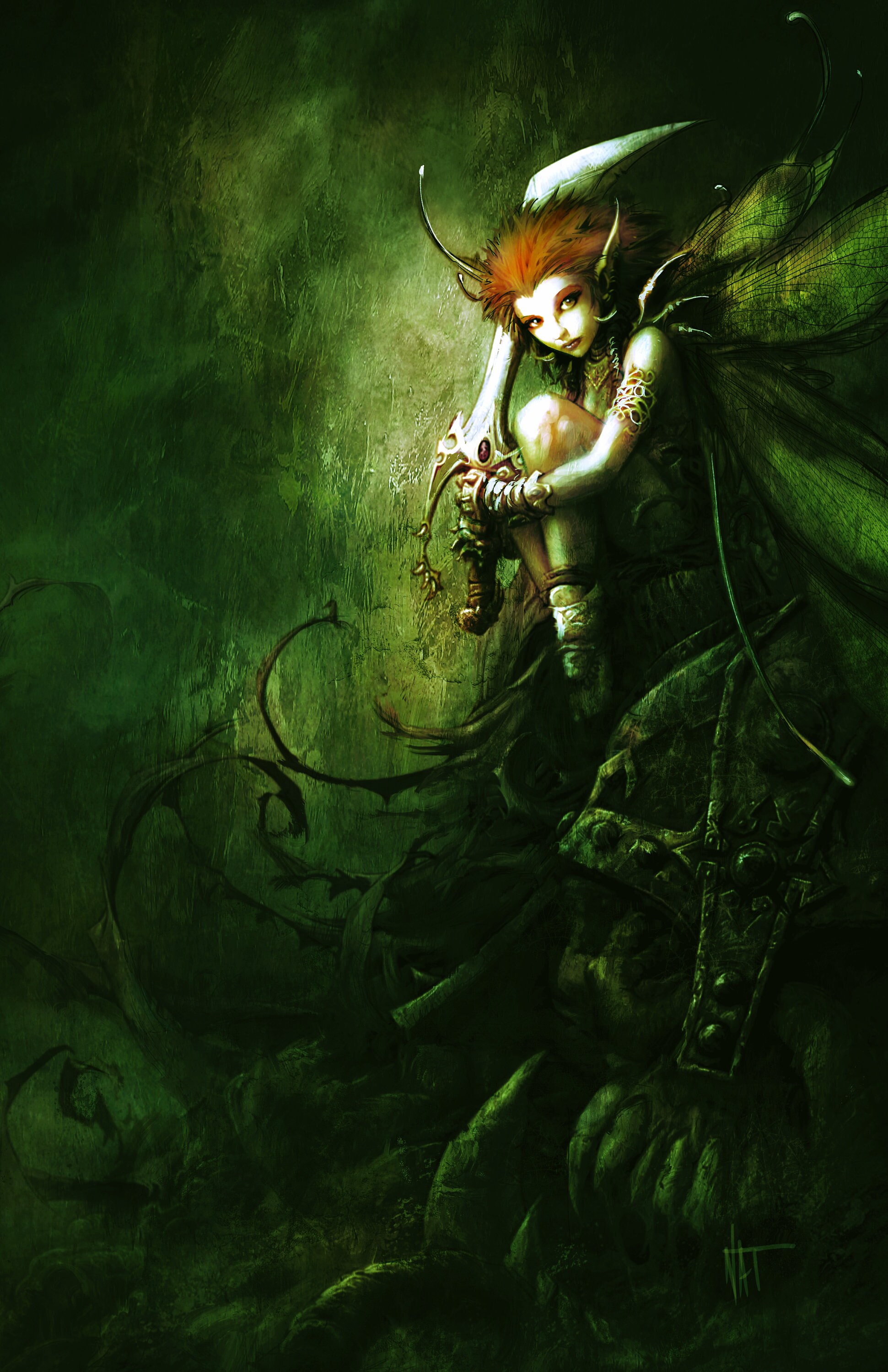 Fairy Warrior Art Print by Nat Jones Faery Print Faery Fae Etsy