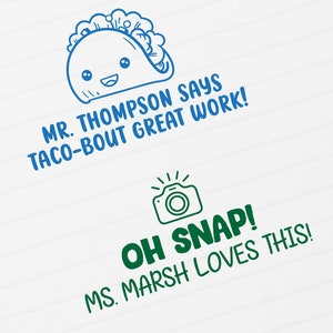 CUSTOM Teacher Stamps Feedback Stamp, Custom Teacher Stamp, Personalized Teacher Stamp, Check By Stamp