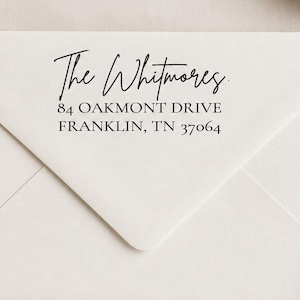 Personalized Return Address Stamp: Modern Self-Inking Custom Stamper