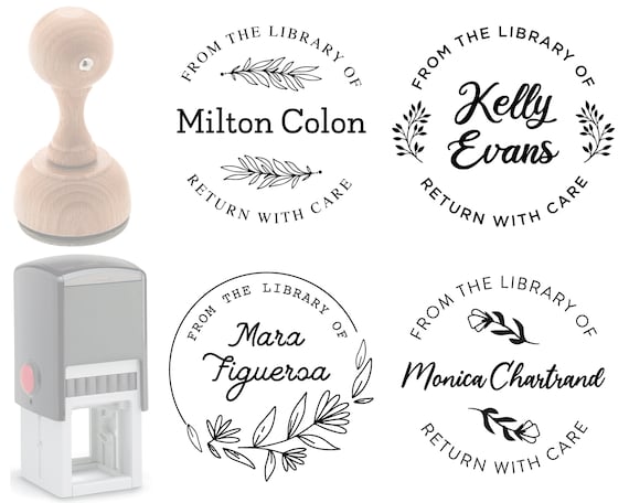 From the Library of Stamp Ex Libris Stamp Personalized Book Stamp Library  Stamp Personalized Perfect Gift 