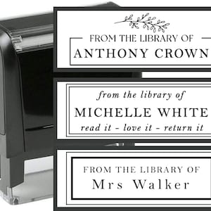 LIBRARY STAMP, LIBRARY of Stamp, Custom Library Stamp, Book Stamp, This Book Belongs To, Custom Book Stamp, Bookplate Stamp, Library Stamps