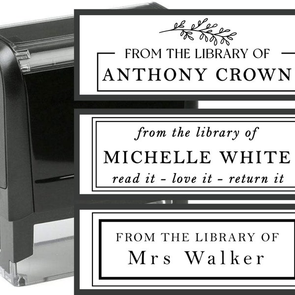 LIBRARY STAMP, LIBRARY of Stamp, Custom Library Stamp, Book Stamp, This Book Belongs To, Custom Book Stamp, Bookplate Stamp, Library Stamps