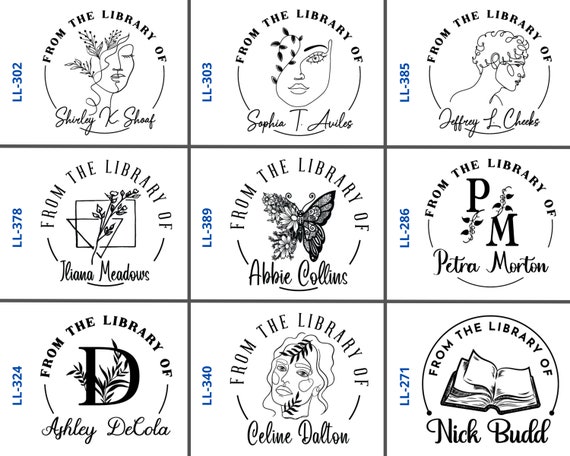 Custom From The Library Of Book Stamp, Personalized Book Stamp