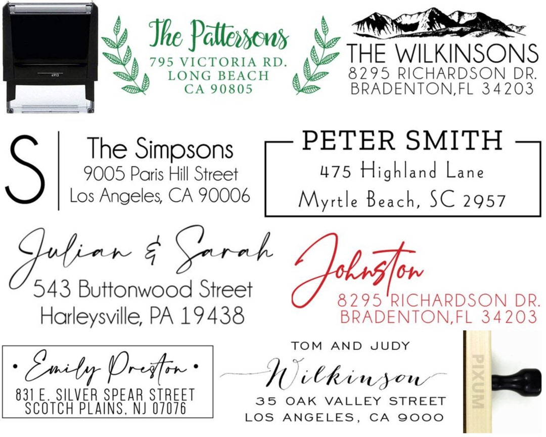 Personalized Return Address Stamp: Modern Self-inking Custom Stamper - Etsy