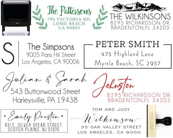 Personalized Return Address Stamp Self Ink 3 Line Modern Business Family Wedding Stamper Custom Stamps